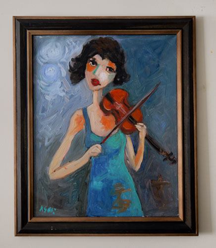 Melody in Blue – original painting by Asali Studio